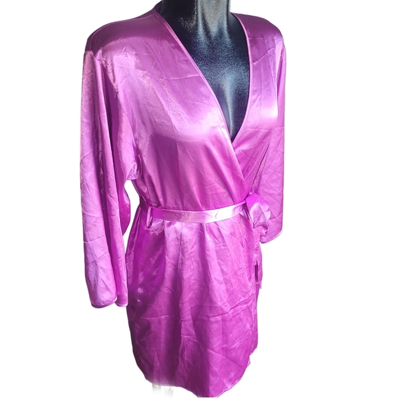 La Senza Pink Satin Robe S - Picture 2 of 6